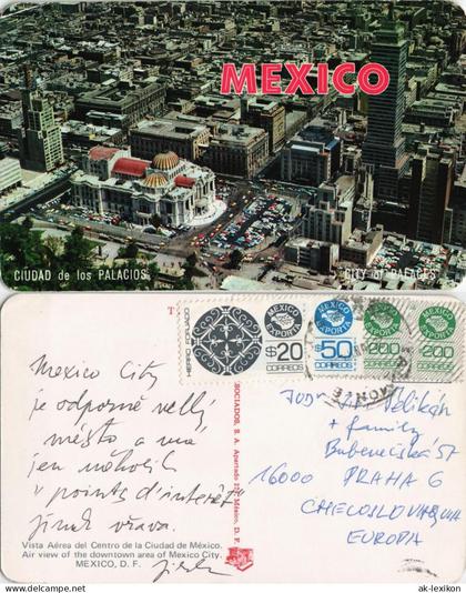 Mexiko-Stadt Ciudad de México (D. F.)   Luftaufnahme Vista Aérea    1970