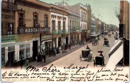 MEXIQUE --  Mexico - Calle del  coliseo viejo
