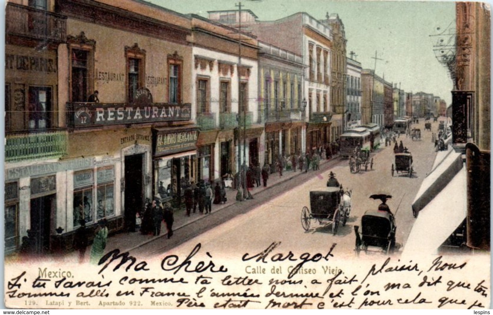 MEXIQUE --  Mexico - Calle del  coliseo viejo