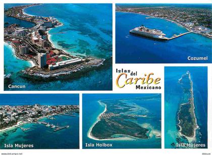 Carte Postale - Mexique - Cancún - Islas del caribe - Multivues - cancun cozumel isla mujeres isla holbox greetings from