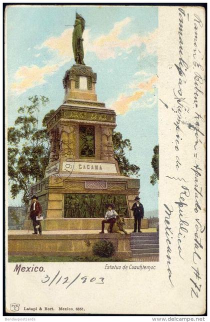 mexico, MEXICO, Estatua de Cuauhtemoc (1903) Stamp