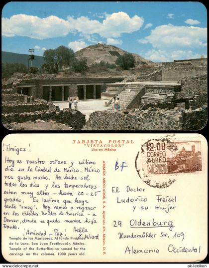 .Mexiko Méjico San Juan Teotihuacán México Templo de las Mariposas 1970