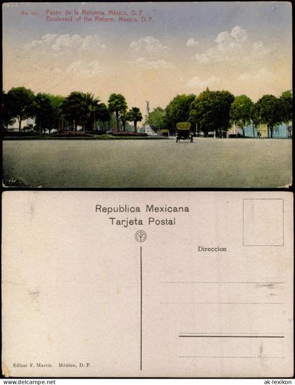 Mexiko-Stadt Ciudad de México (D. F.) Boulevard of the Reform 1912