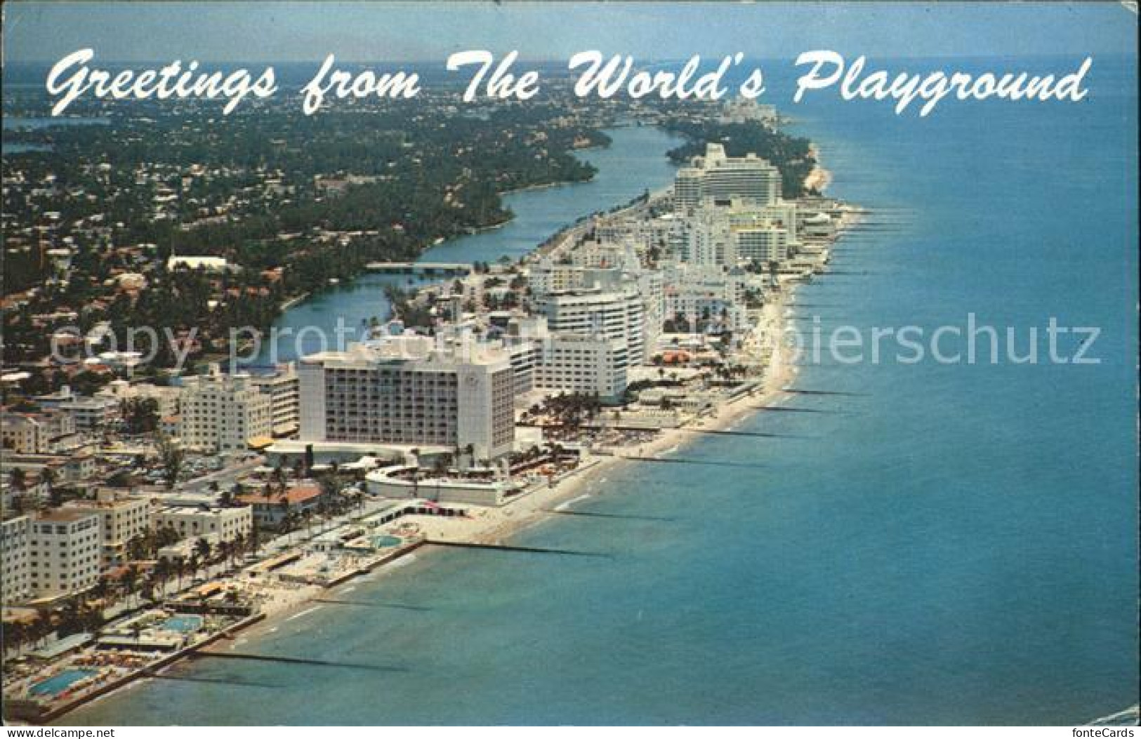 Miami Beach Fliegeraufnahme Hotels Beach