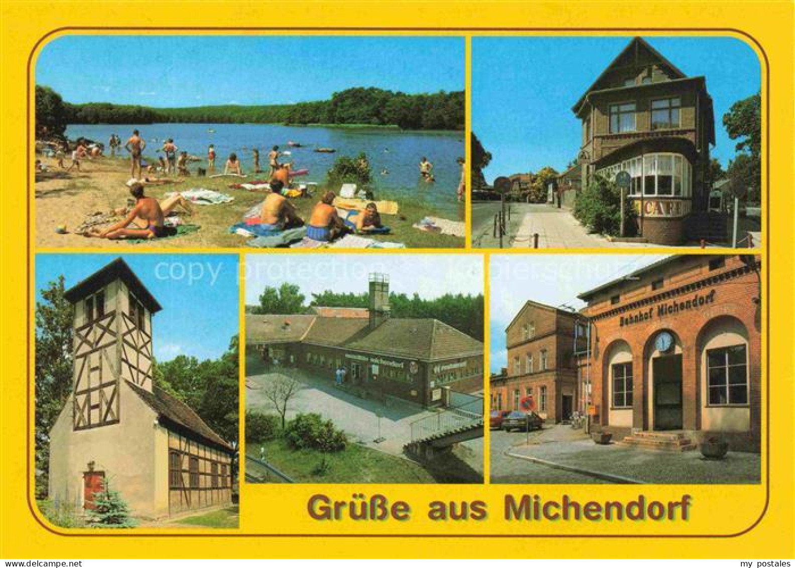 Michendorf Brandenburg Lienitzsee Badestrand Café-am-Kreuzpunkt Ev-Kirche Rastst