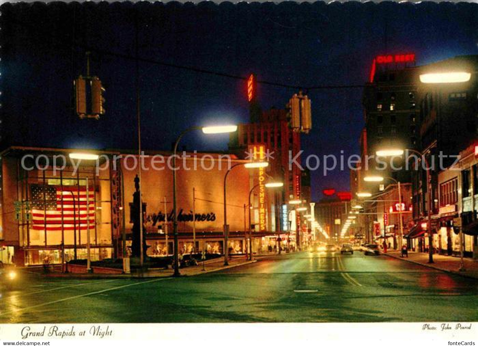 Michigan City Mississippi Grand Rapids at night