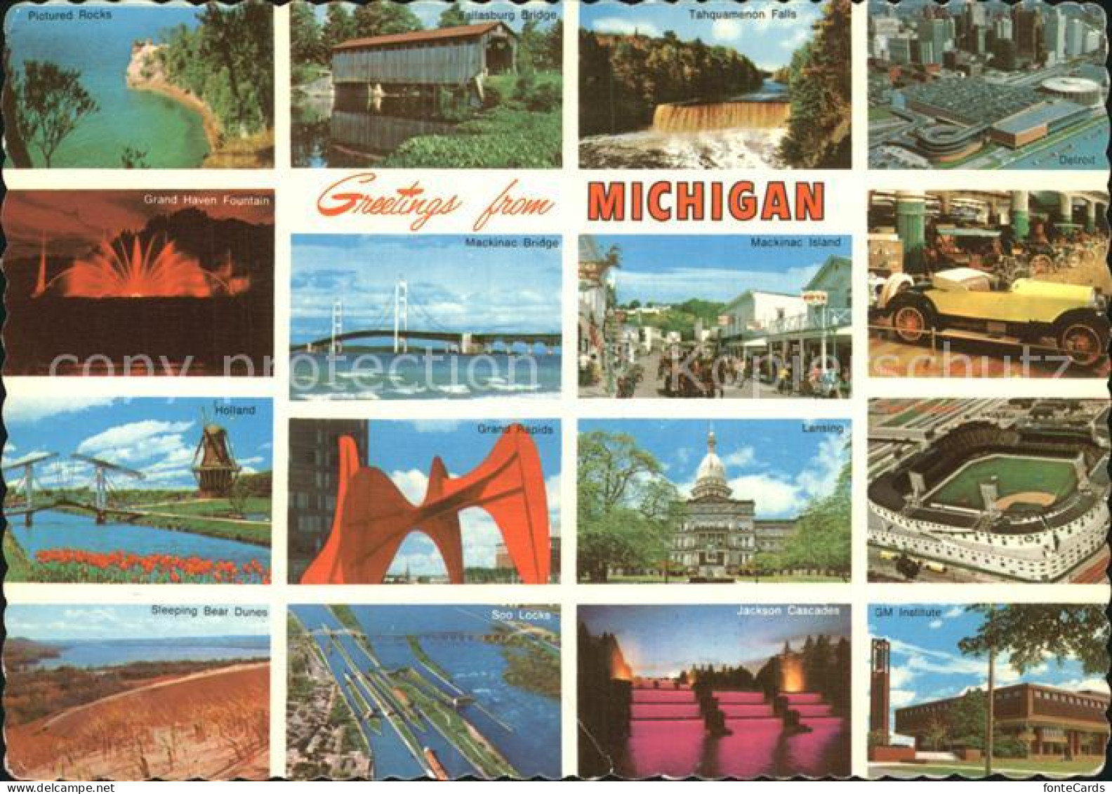 Michigan Pictured Rocks Fallasburg Bridge Tahquamenon Falls Detroit Grand Haven