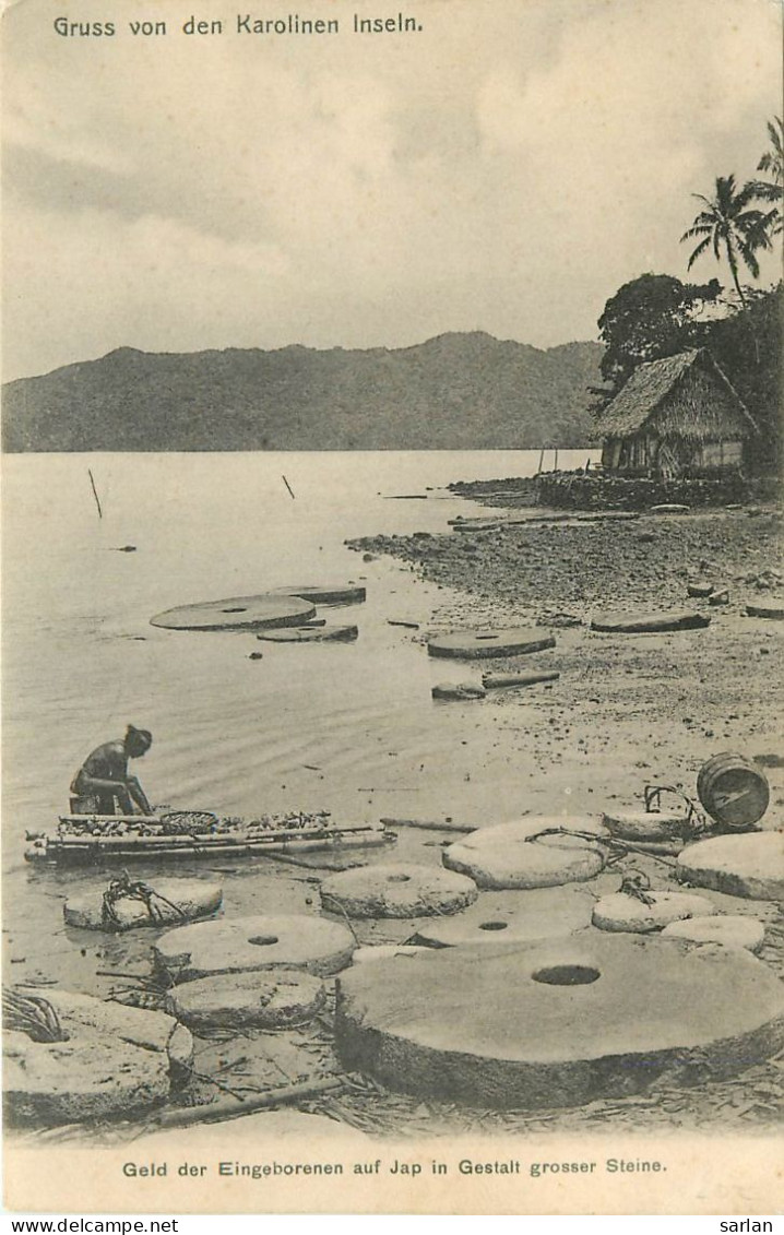 MICRONESIE , Iles CAROLINES , Monnaie des indigenes sous forme de grosses pierres ,  * 576 71