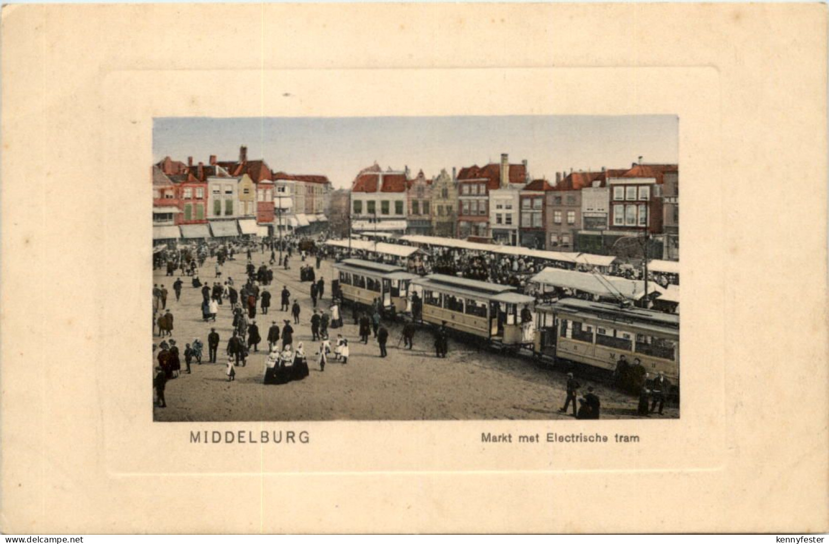 Middelburg - Markt met Electrische tram