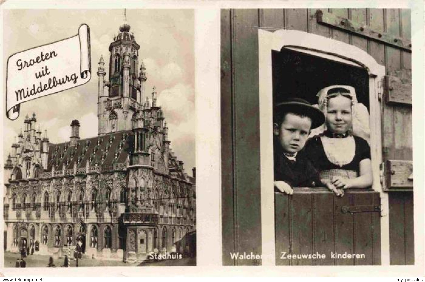 Middelburg  Zeeland NL Stadhuis Walcheren Zeeuwsche kinderen