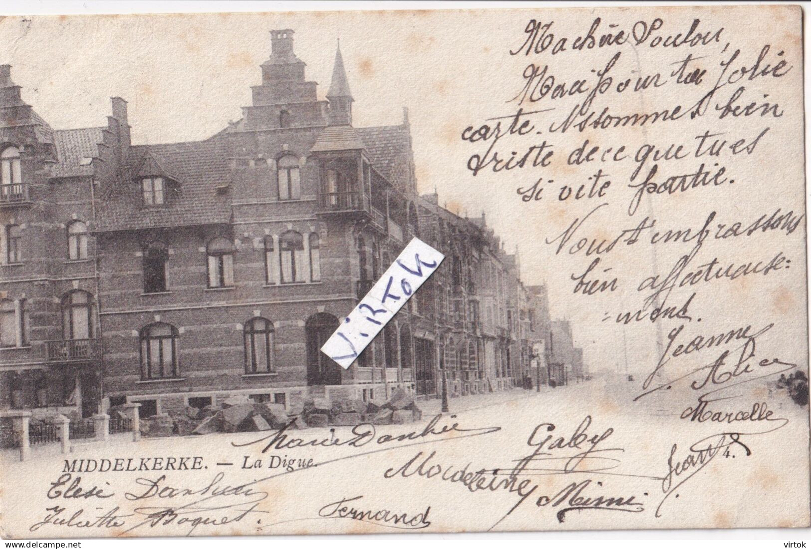 MIDDELKERKE :   la digue  ( 1902 )