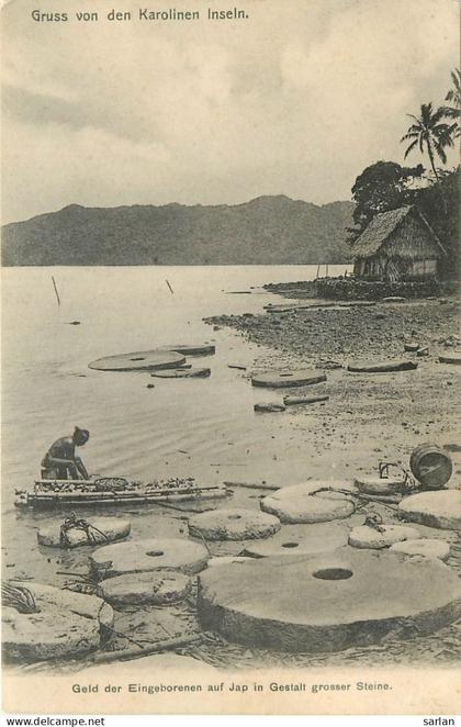 MICRONESIE , Iles CAROLINES , Monnaie des indigenes sous forme de grosses pierres ,  * 576 71