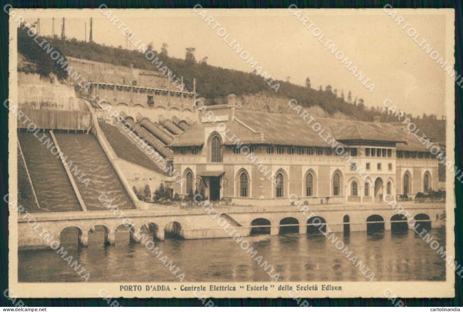 Milano Cornate Porto d'Adda Centrale Elettrica Società Edison cartolina RT0185