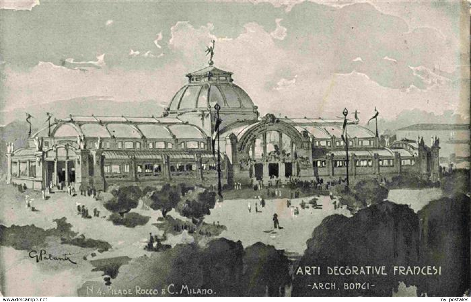 MILANO Mailand IT Esposizione di Milano 1906 Arti decorative francesi Cartolina