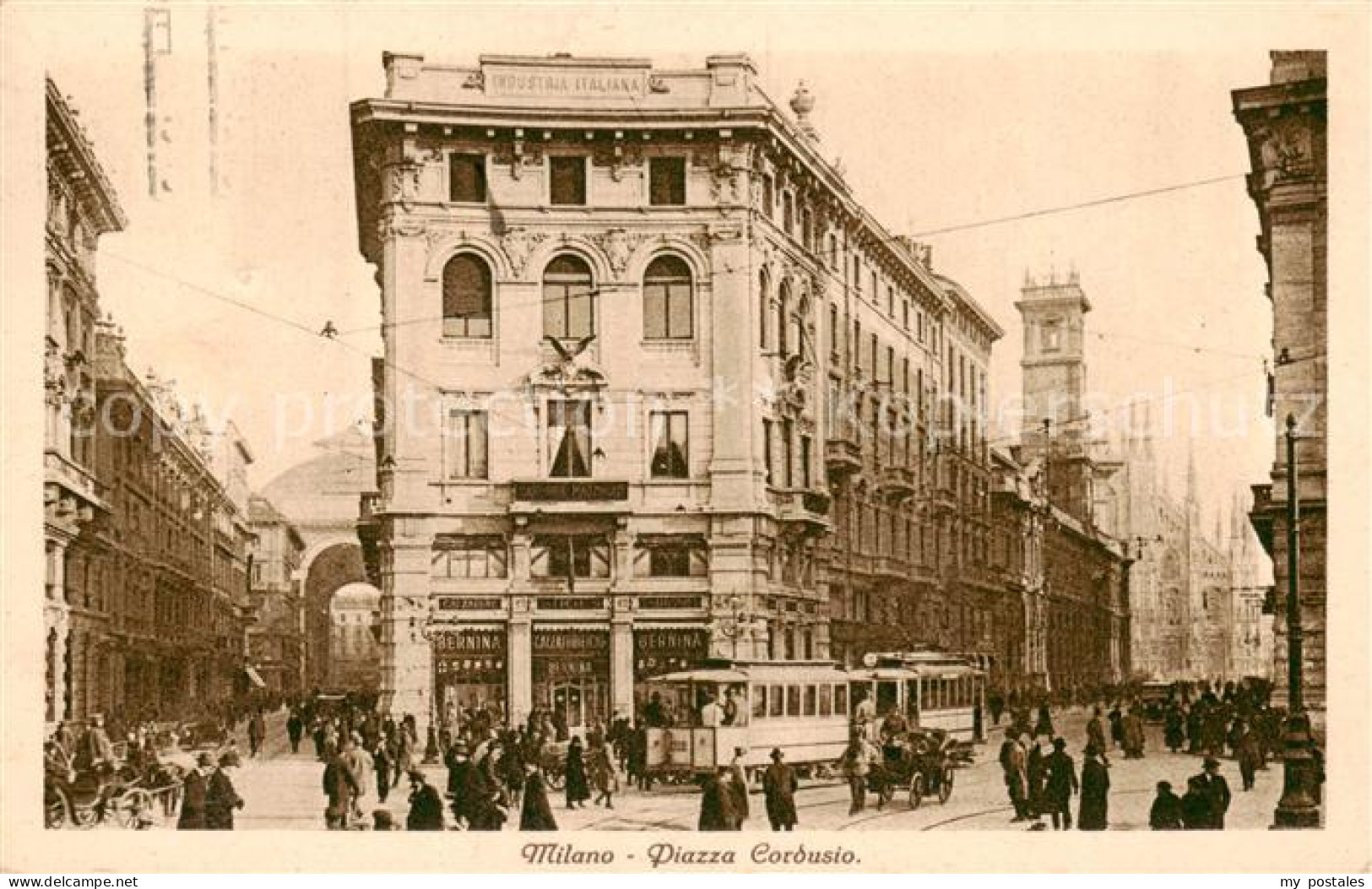 Milano Mailand IT Piazza Cordusio - Strassenbahn