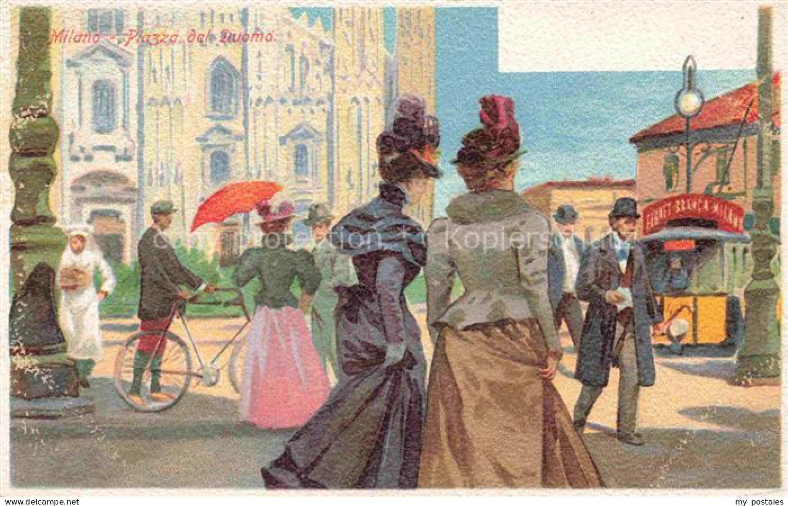 MILANO Mailand IT Piazza del Duomo Kuenstlerkarte