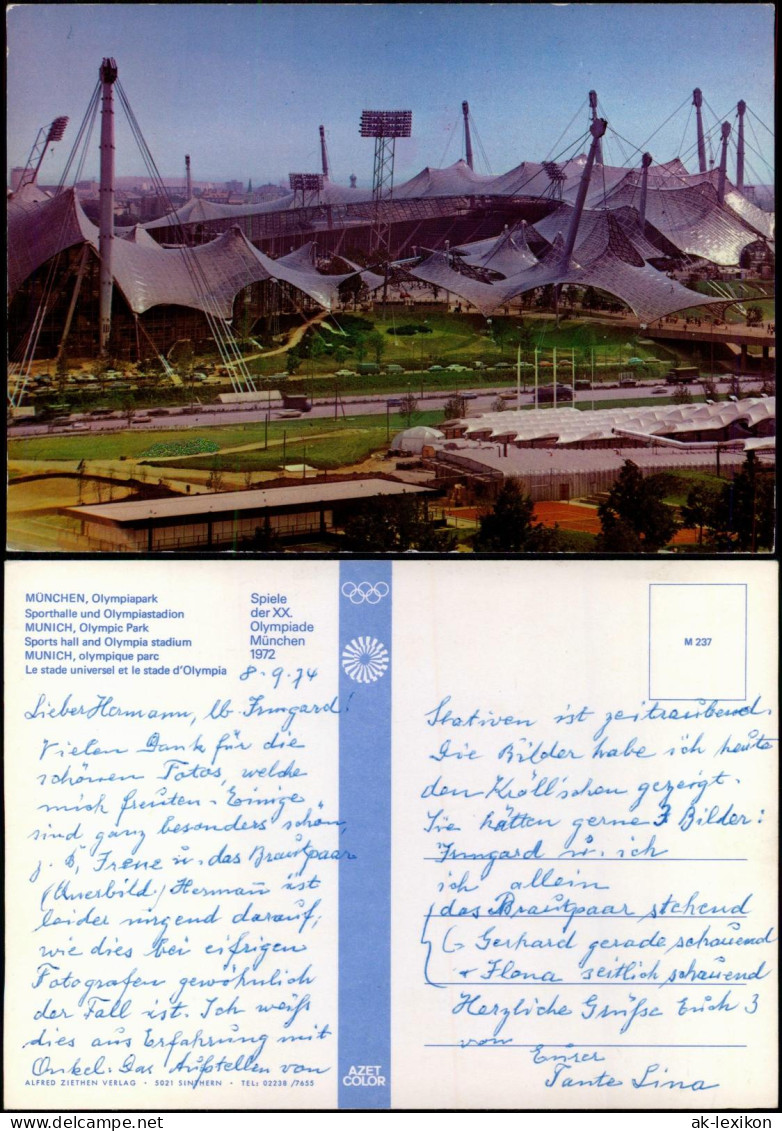 Milbertshofen-München Olympiapark Sporthalle und Olympiastadion MUNICH 1974