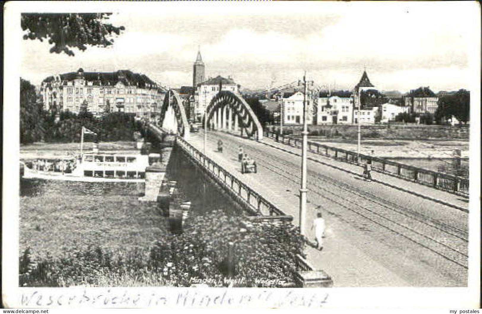 Minden Westfalen Minden Bruecke x 1956