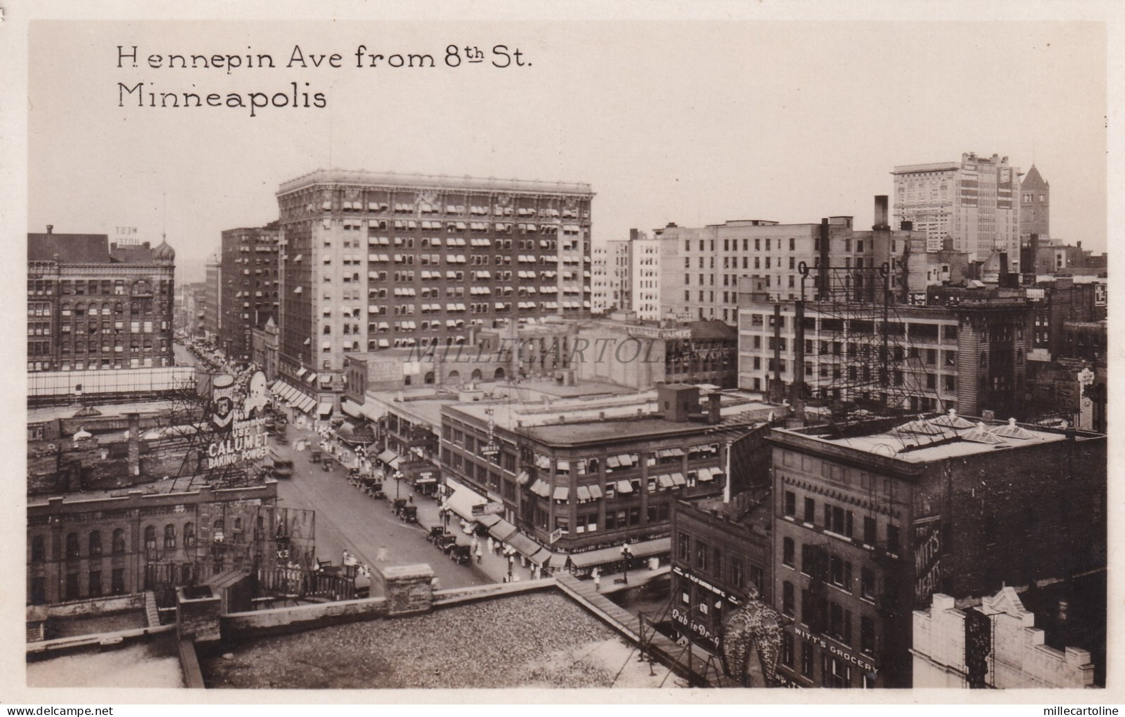 MINNESOTA - Minneapolis - Hennepin Ave from 8th St - Grogan Photo postcard