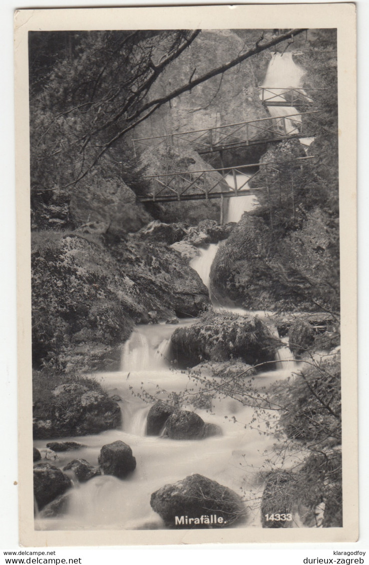 Mirafälle (Myra Falls) old postcard travelled 1939 Pernitz Pmk b171025
