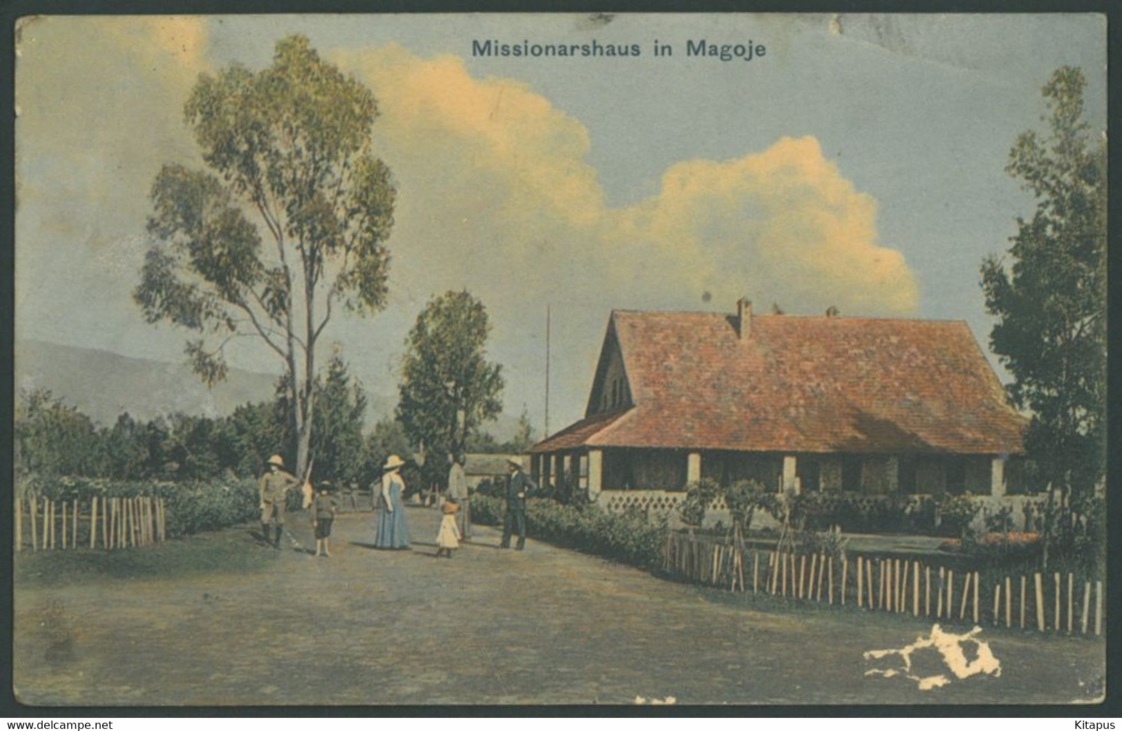 MISSIONARSHAUS in MAGOJE Uganda vintage postcard Serie Deutsch Ost Africa
