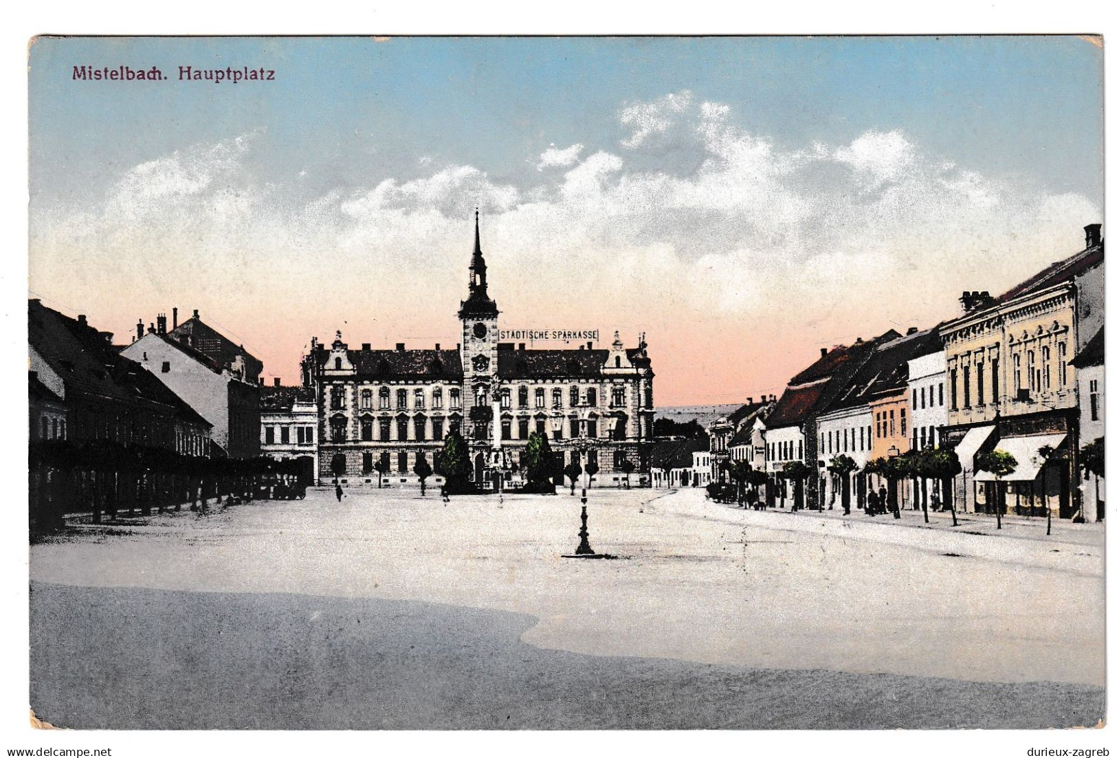 Mistelbach, Hauptplatz, old postcard posted 190? b250610