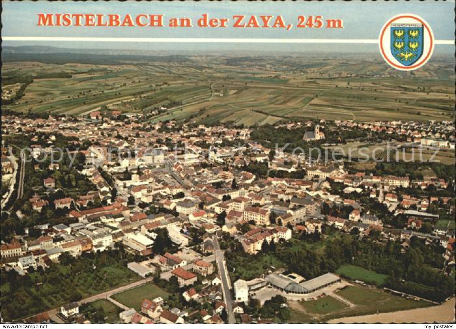 Mistelbach Niederoesterreich an der Zaya Fliegeraufnahme