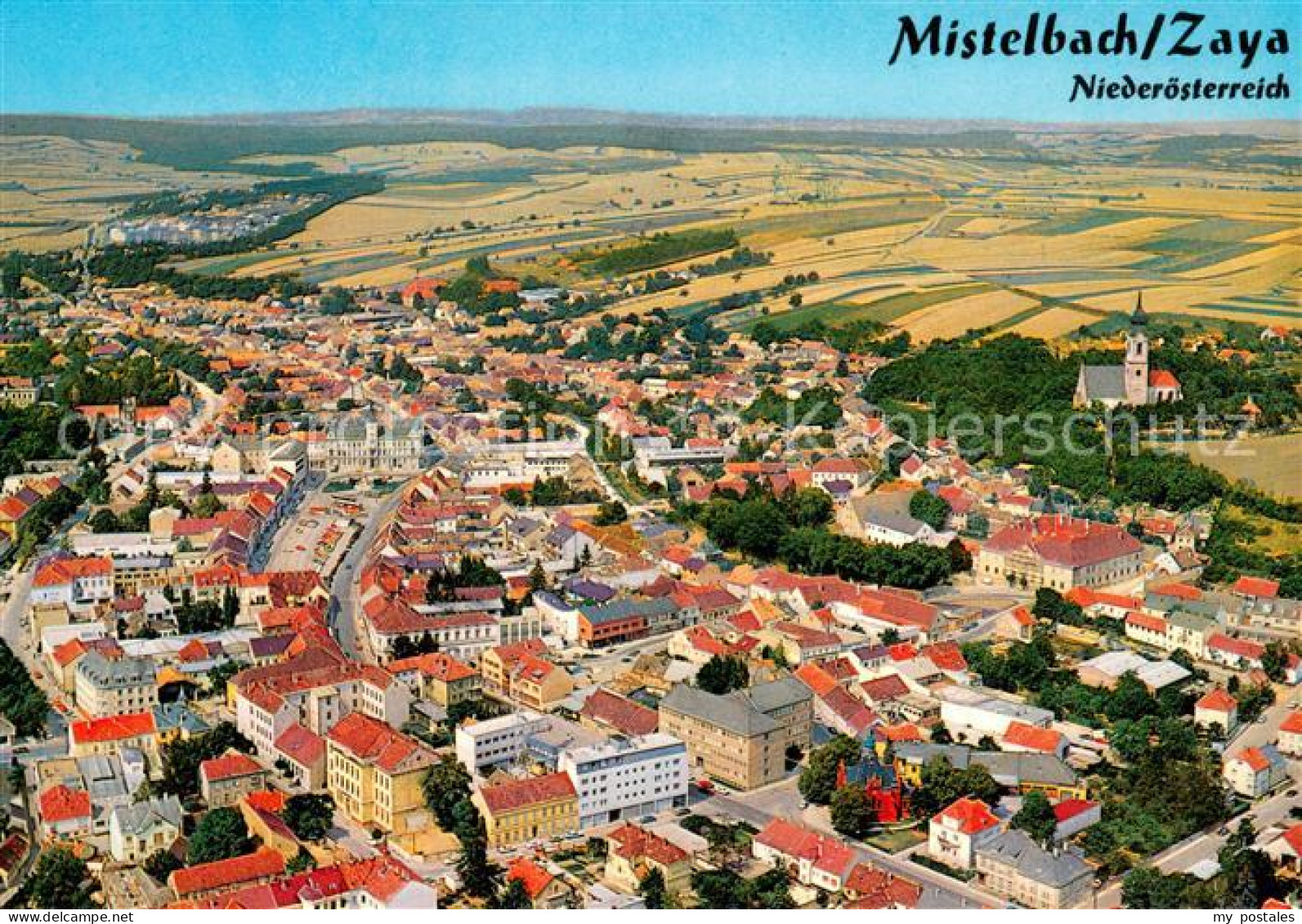 Mistelbach Niederoesterreich Fliegeraufnahme