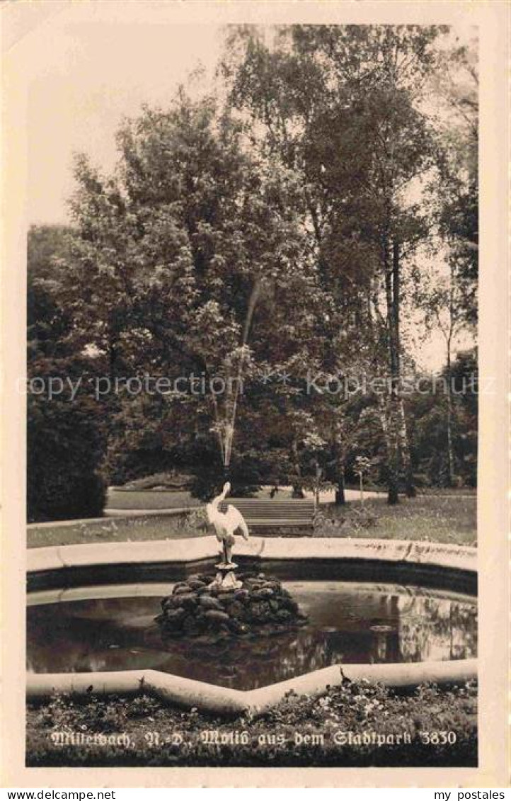 Mistelbach Weinviertel Niederoesterreich AT Stadtpark Springbrunnen