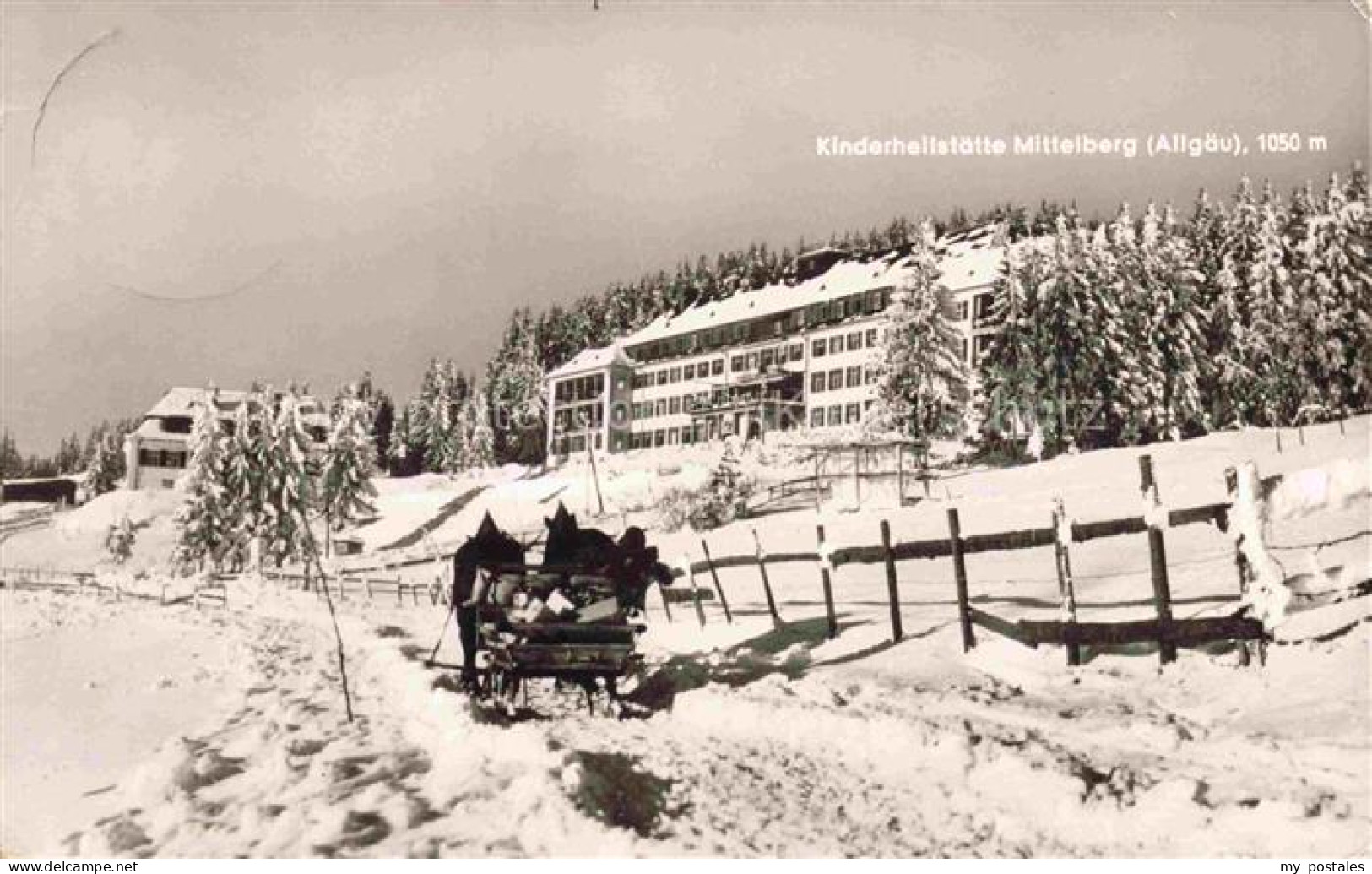 Mittelberg Oy Allgaeu Kinderheilstaette Mittelberg Pferdeschlitten