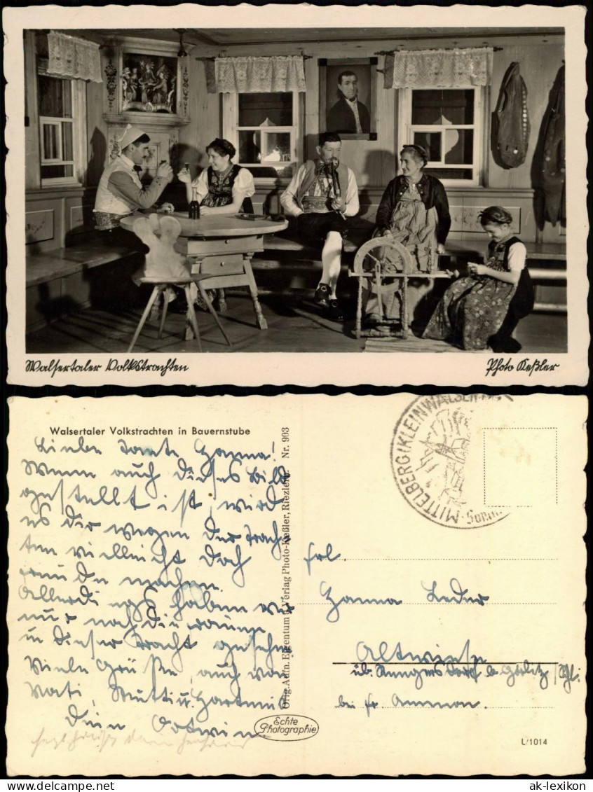 Mittelberg-Oy-Mittelberg Walsertaler Volkstrachten in Bauernstube 1936