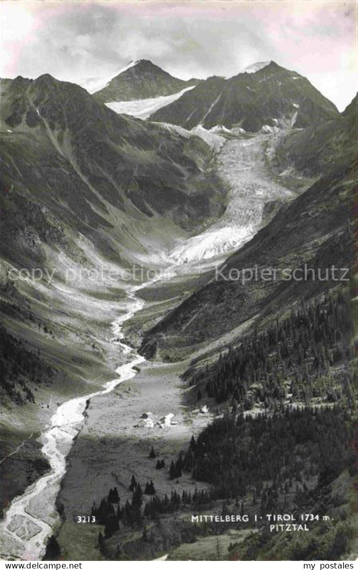 Mittelberg Pitztal Tirol Fliegeraufnahme