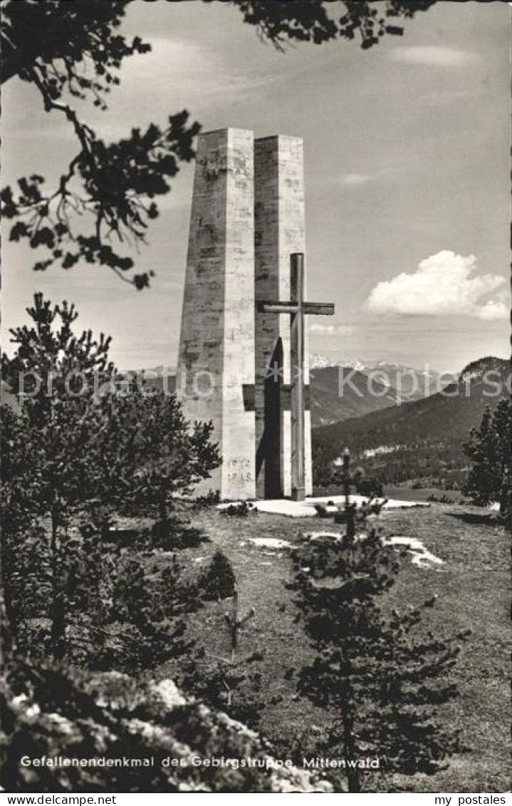 Mittenwald Bayern Gefallenendenkmal der Gebirgstruppe Mittenwald
