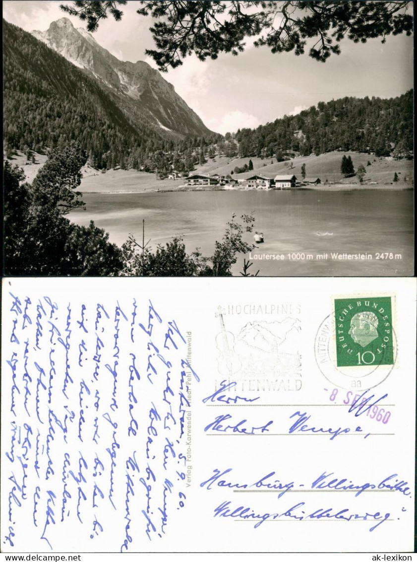 Mittenwald Lautersee Partie Region Mittenwald Wettersteingebirge 1960