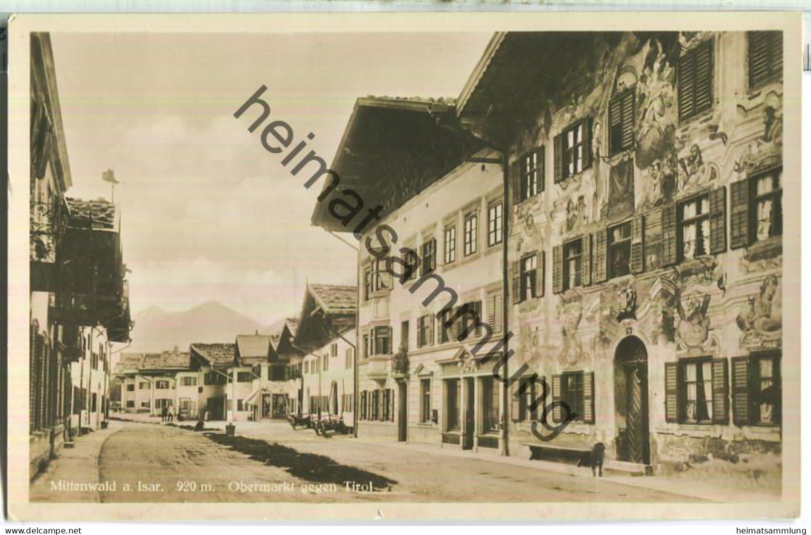 Mittenwald - Obermarkt - Foto-Ansichtskarte - Verlag A. Irl Mittenwald