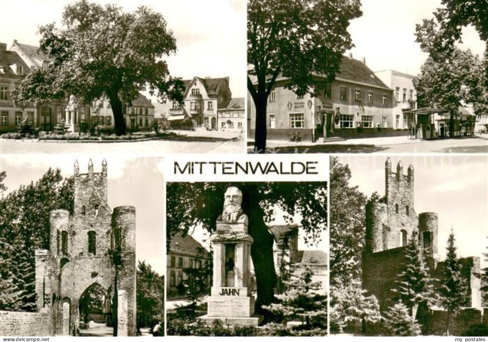 Mittenwalde Mark Orts und Teilansichten Torturm Jahn Denkmal