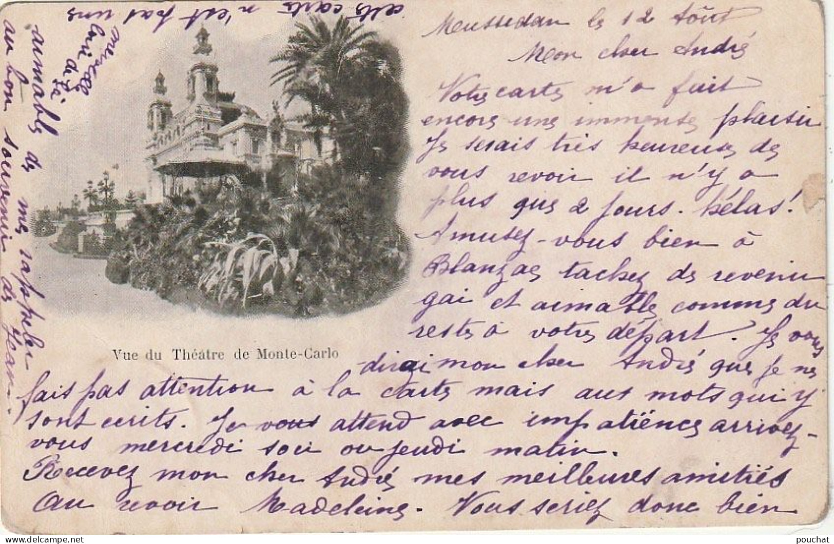 MO 14- VUE DU THEATRE DE MONTE CARLO -  2 SCANS