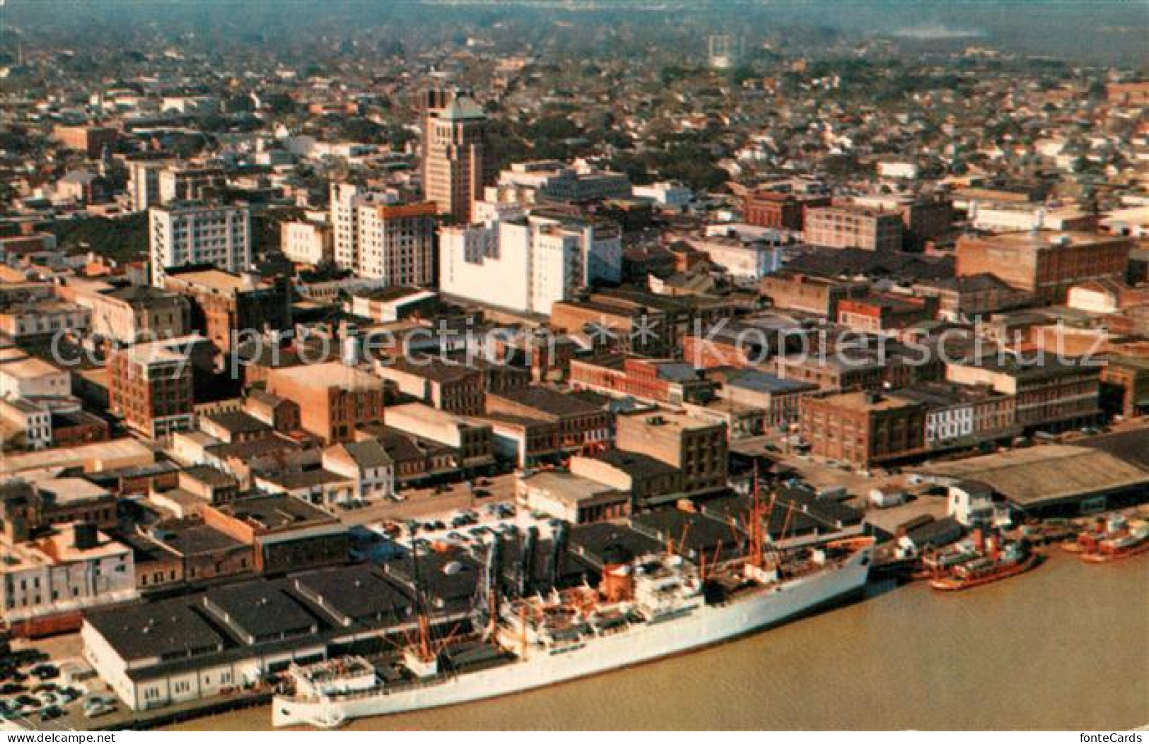 Mobile Aerial view with Mobile River