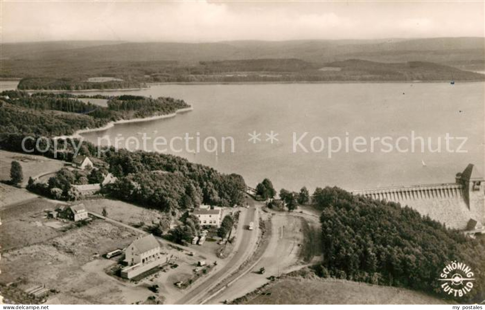 Moehnetalsperre Fliegeraufnahme