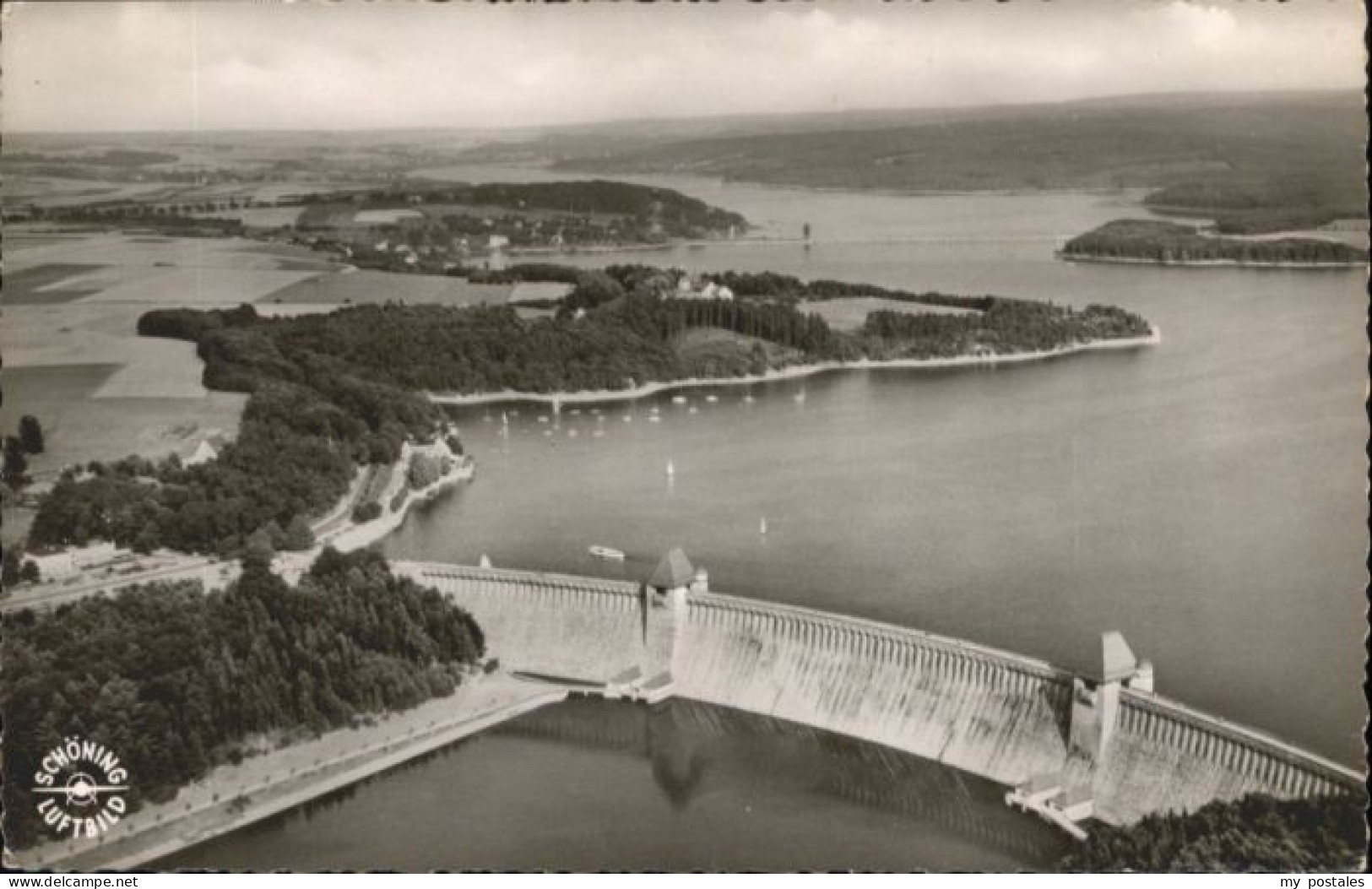 Moehnetalsperre Fliegeraufnahme