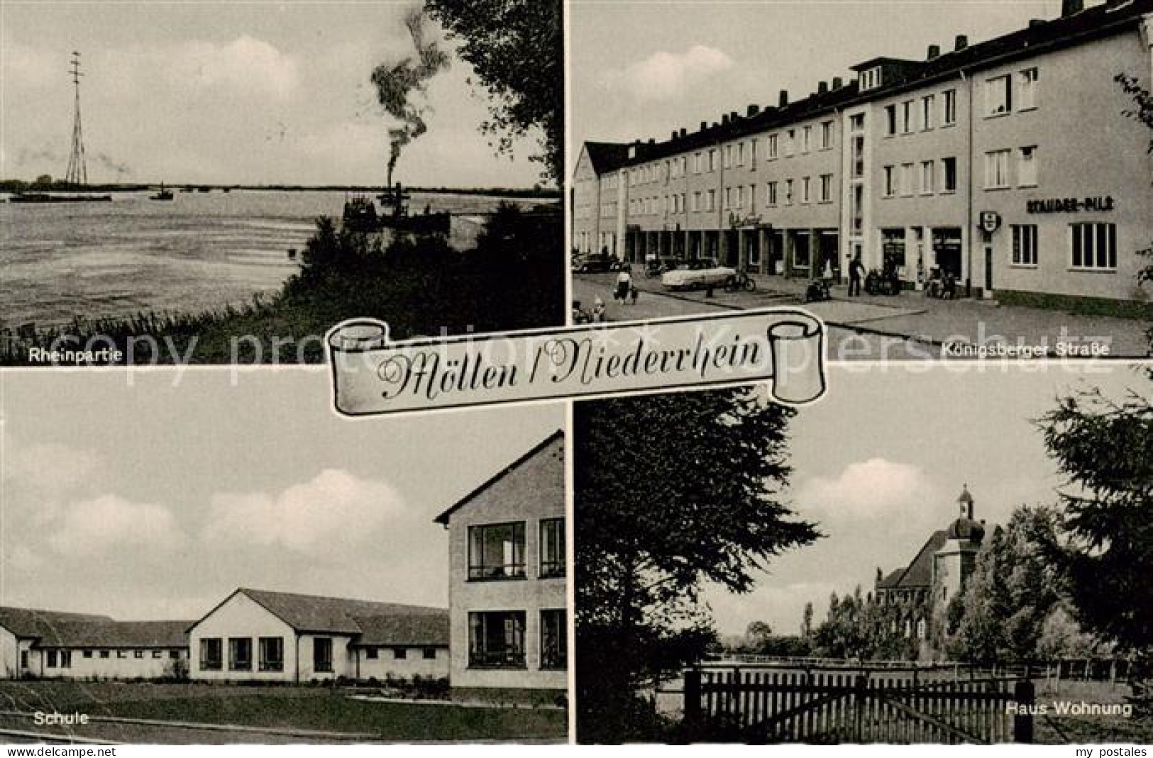 Moellen Niederrhein Voerde Rheinpartie Koenigsberger Strasse Schule Haus Wohnung