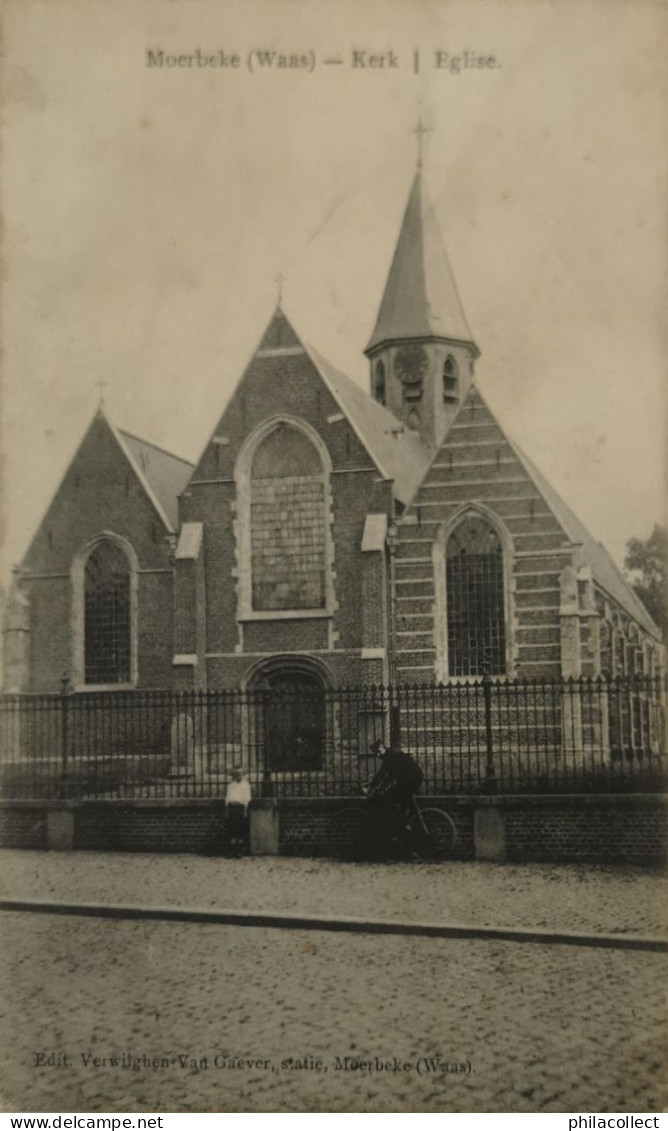 Moerbeke Waas // Kerk - Eglise 19?? Vuil - Vlekkig