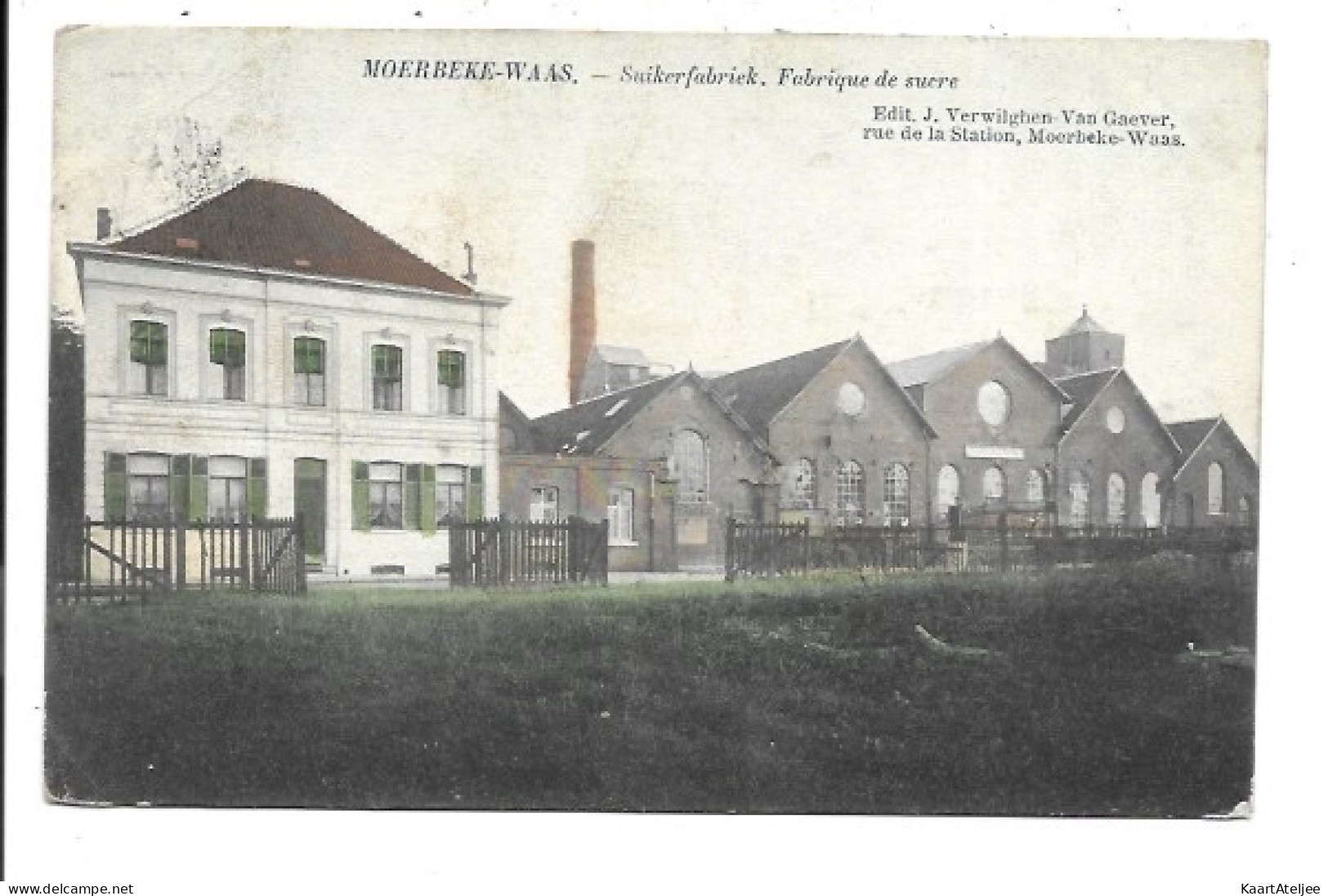 Moerbeke-Waas - Suikerfabriek (in kleur).