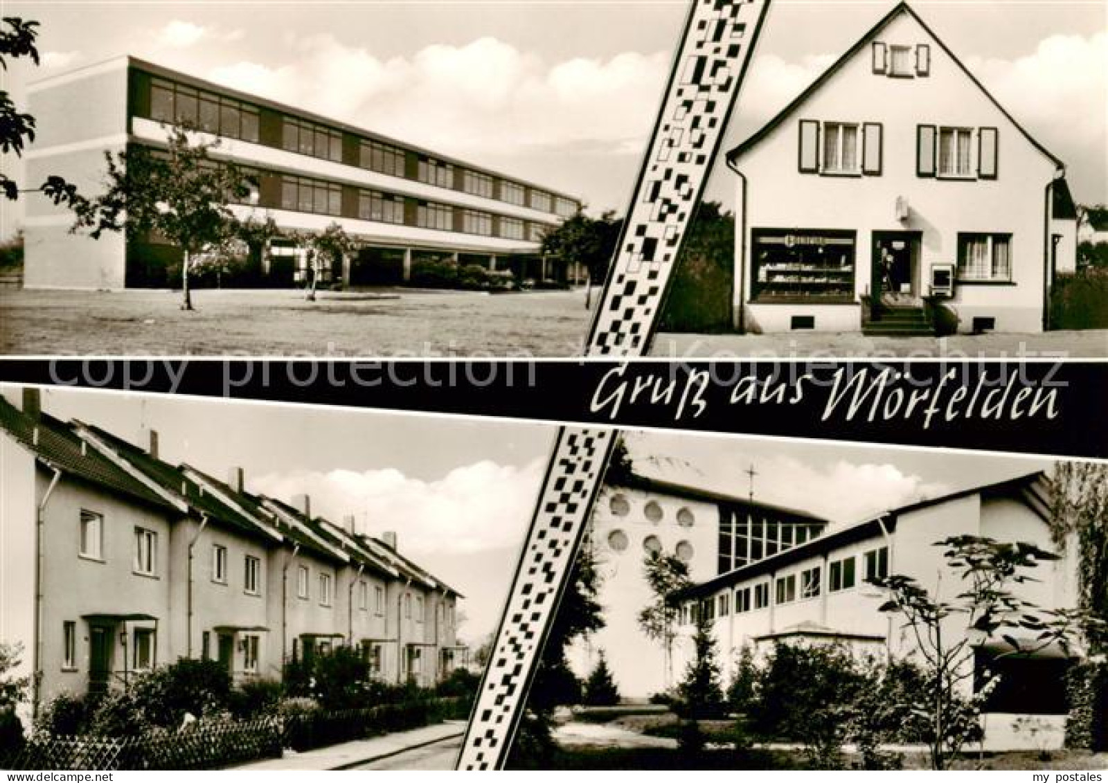 Moerfelden-Walldorf Schule Ortspartie Kirche Lebensmittel Feinkost Adam
