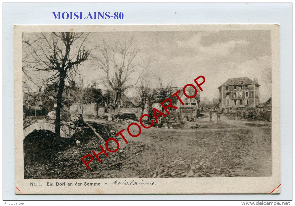 MOISLAINS-CARTE Imprimee allemande-Guerre 14-18-1 WK-France-80-