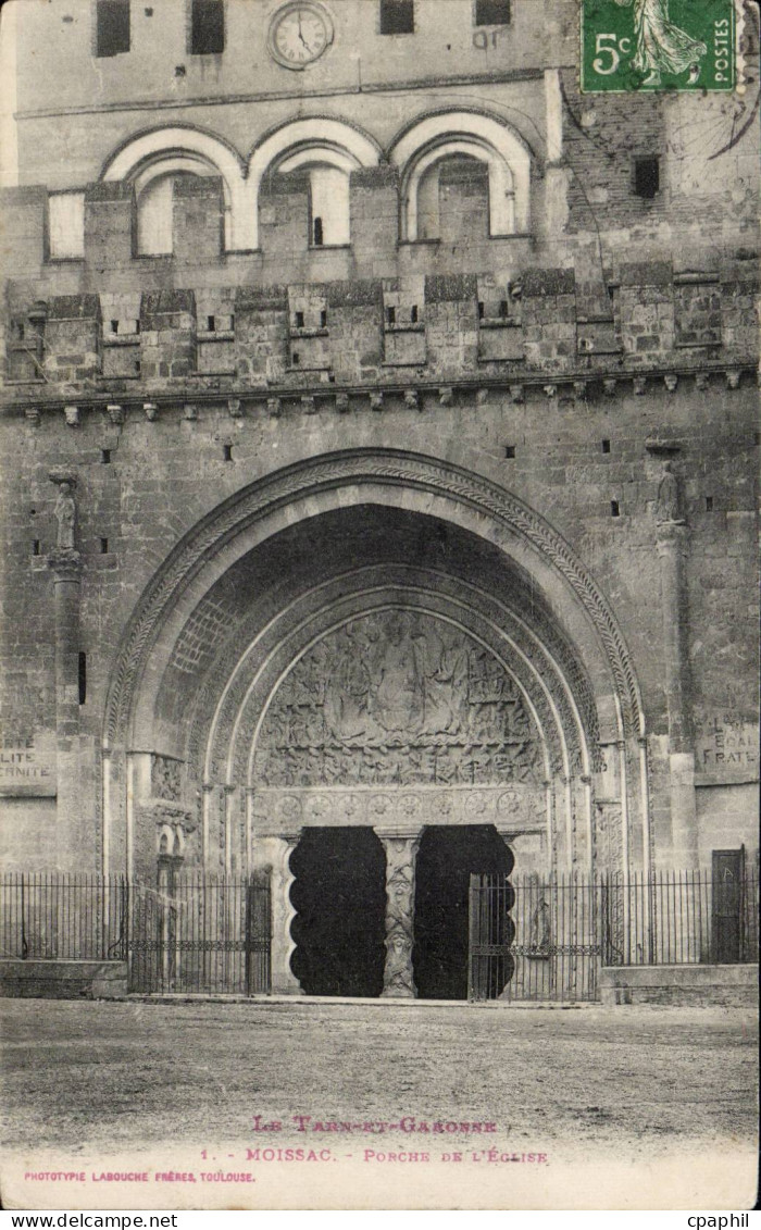 Moissac - Porche de l'Eglise - CPA