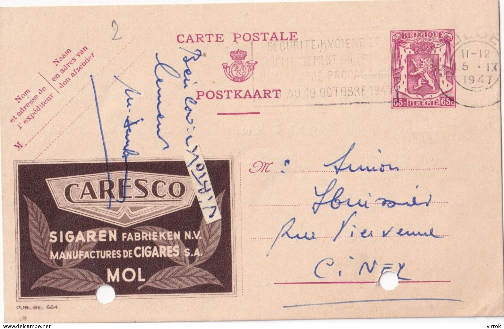 Mol  :  sigaren  CARESCO