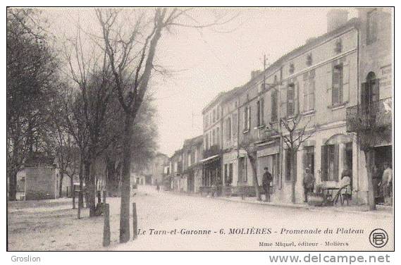 MOLIERES 6 LE TARN ET GARONNE PROMENADE DU PLATEAU( COMMERCES ET PETITE ANIMATION) 1930