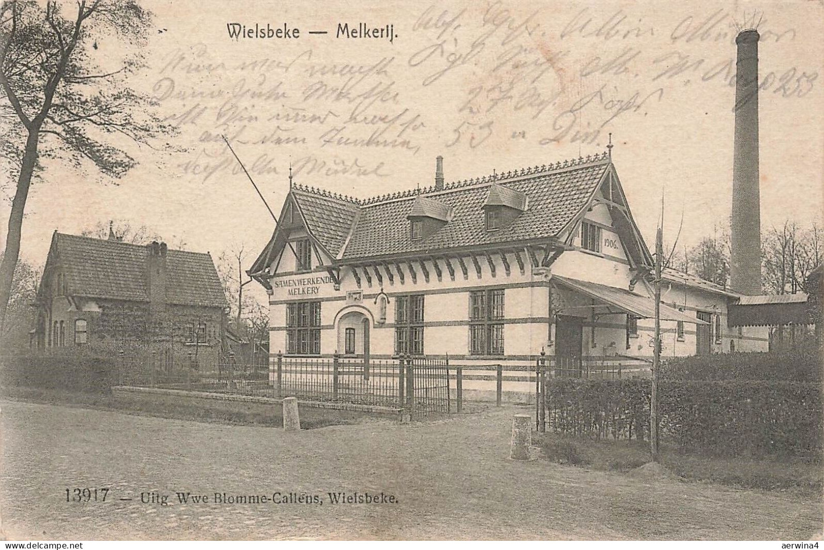 Molkerei in Wielsbeke Flandern Belgien Postkarte AK 1916