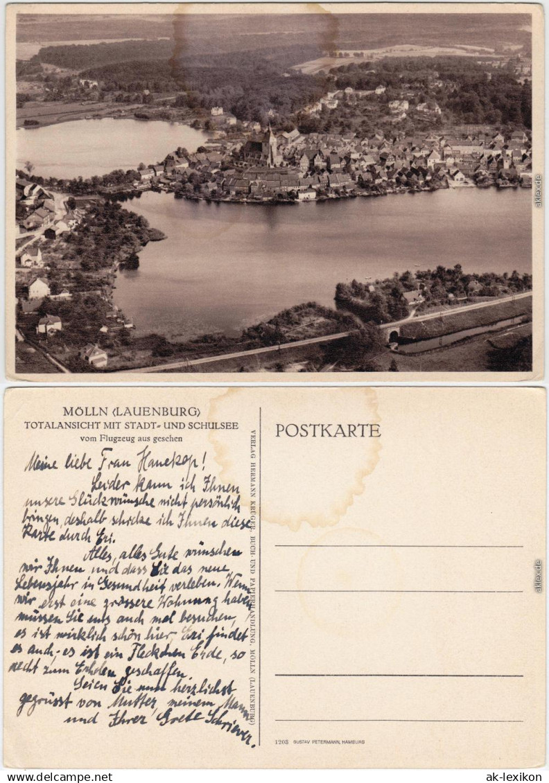 Mölln (Schleswig-Holstein) Fliegeraufnahme - Luftbild Lauenburg 1932